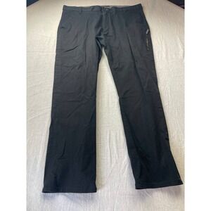 Sean John Mens Black Flat Front Pockets Straight Leg Dress Pants Size 42 Golf